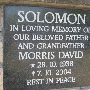 SOLOMON Morris David 1938-2004