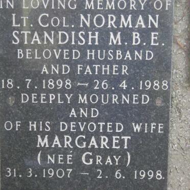 STANDISH Norman 1898-1988 &amp; Margaret GRAY 1907-1998