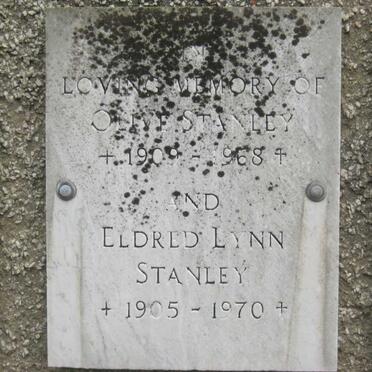 STANLEY Eldred Lynn 1905-1970 &amp; Olive 1909-1968