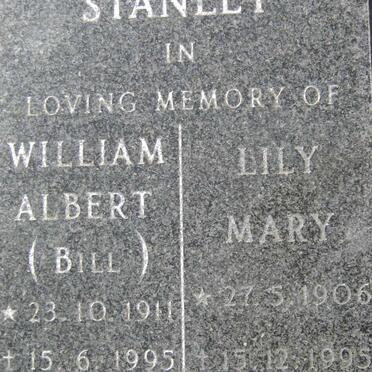 STANLEY William Albert 1911-1995 &amp; Lily Mary 1906-1995