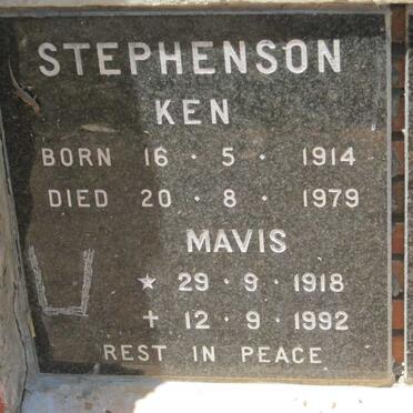 STEPHENSON Ken 1914-1979 &amp; Mavis 1918-1992
