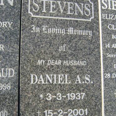 STEVENS Daniel A.S. 1937-2001
