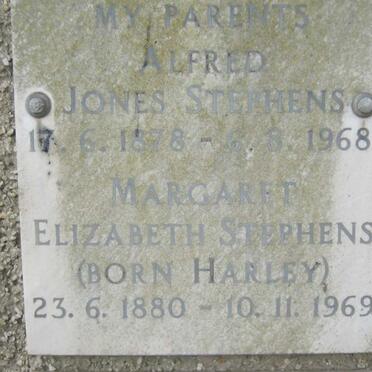 STEPHENS Alfred Jones 1878-1968 &amp; Margaret Elizabeth HARLEY 1880-1969