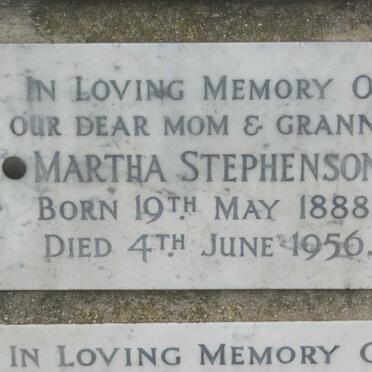 STEPHENSON Martha 1888-1956
