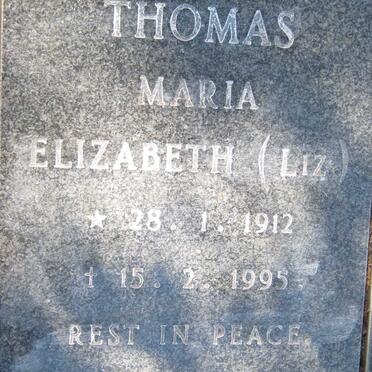 THOMAS Maria Elizabeth 1912-1995