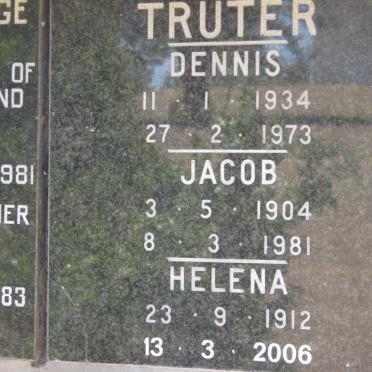 TRUTER Dennis 1934-1973 :: TRUTER Jacob 1904-1981 :: TRUTER  Helena 1912-2006