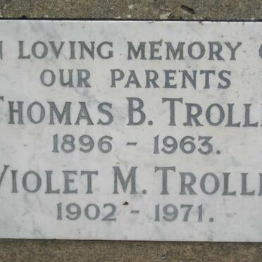 TROLLIP Thomas B. 1896-1963 &amp; Violet M. 1902-1971