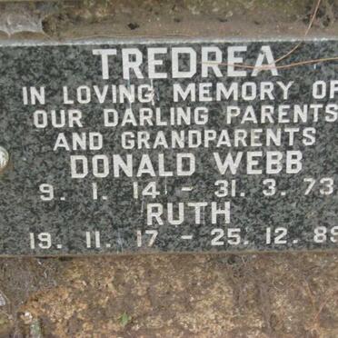 TREDREA Donald Webb 1914-1973 &amp; Ruth 1917-1989