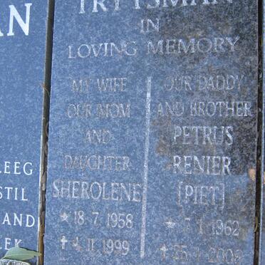 TRYTSMAN Petrus Renier 1962-2006 &amp; Sherolene 1958-1999
