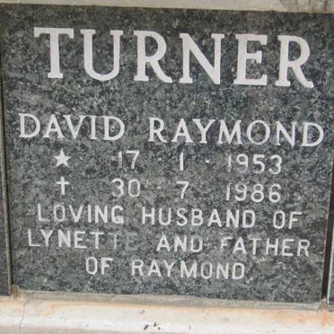 TURNER David Raymond 1953-1986