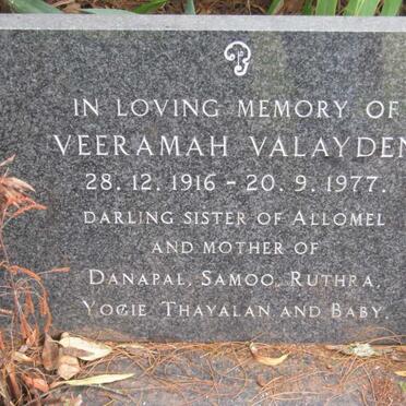 VALAYDEN Veeramah 1916-1977