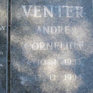 VENTER Andre Cornelius 1935-1994