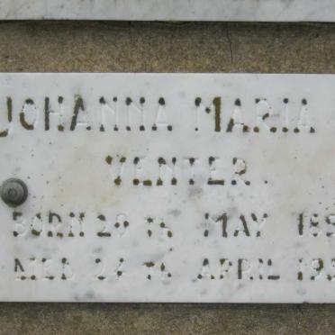 VENTER Johanna Maria M. 1899-1958