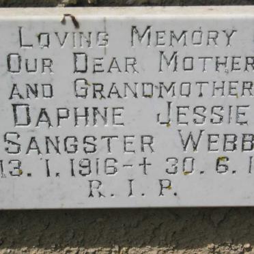 WEBB Daphne Jessie Sangster 1916-1995
