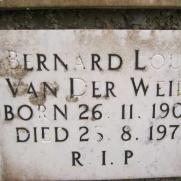 WEIDE Bernard Louis, van der 1905-1971