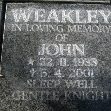 WEAKLEY John 1933-2001