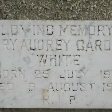 WHITE Mary Audrey Caroline 1917-1974