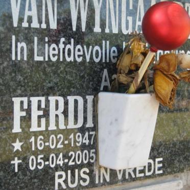 WYNGAARD Ferdi?, van 1947-2005