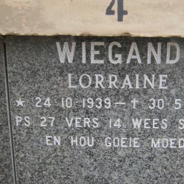 WIEGAND Lorraine 1939-1990