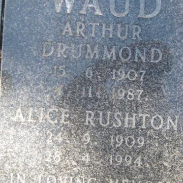 WAUD Arthur Drummond 1907-1987 &amp; Alice Rushton 1909-1994