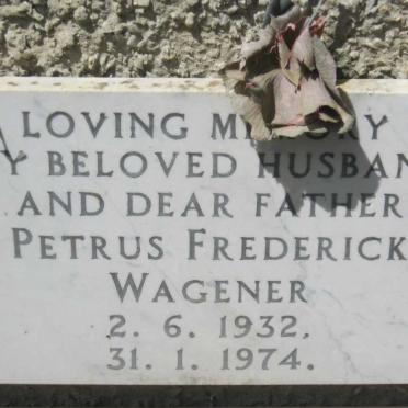 WAGENER Petrus Frederick 1932-1974