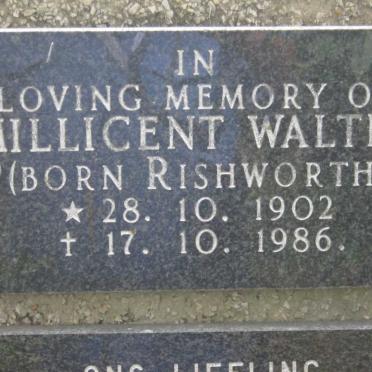 WALTER Millicent nee RISHWORTH 1902-1986