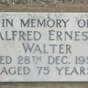 WALTER Alfred Ernest -1953