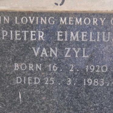ZYL Pieter Eimilius, van 1920-1983