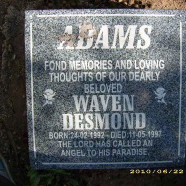ADAMS Waven Desmond 1992-1997