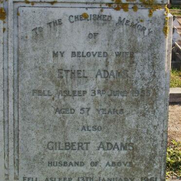 ADAMS Gilbert -1961 &amp; Ethel 1955
