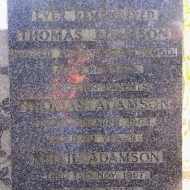 ADAMSON Thomas -1964 &amp; Nellie -1967 :: ADAMSON Thomas 1950