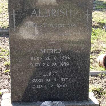 ALBRISH Alfred 1876-1959 &amp; Lucy  1979-1960 :: ALBRISH Albert