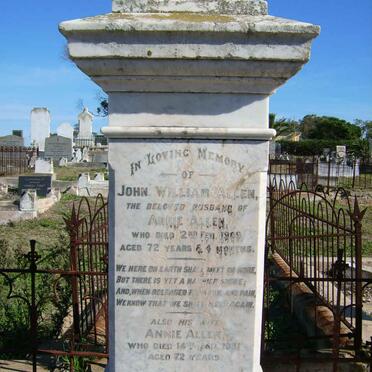 ALLEN John William -19?? &amp; Annie -1931