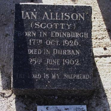 ALLISON Ian 1926-1962