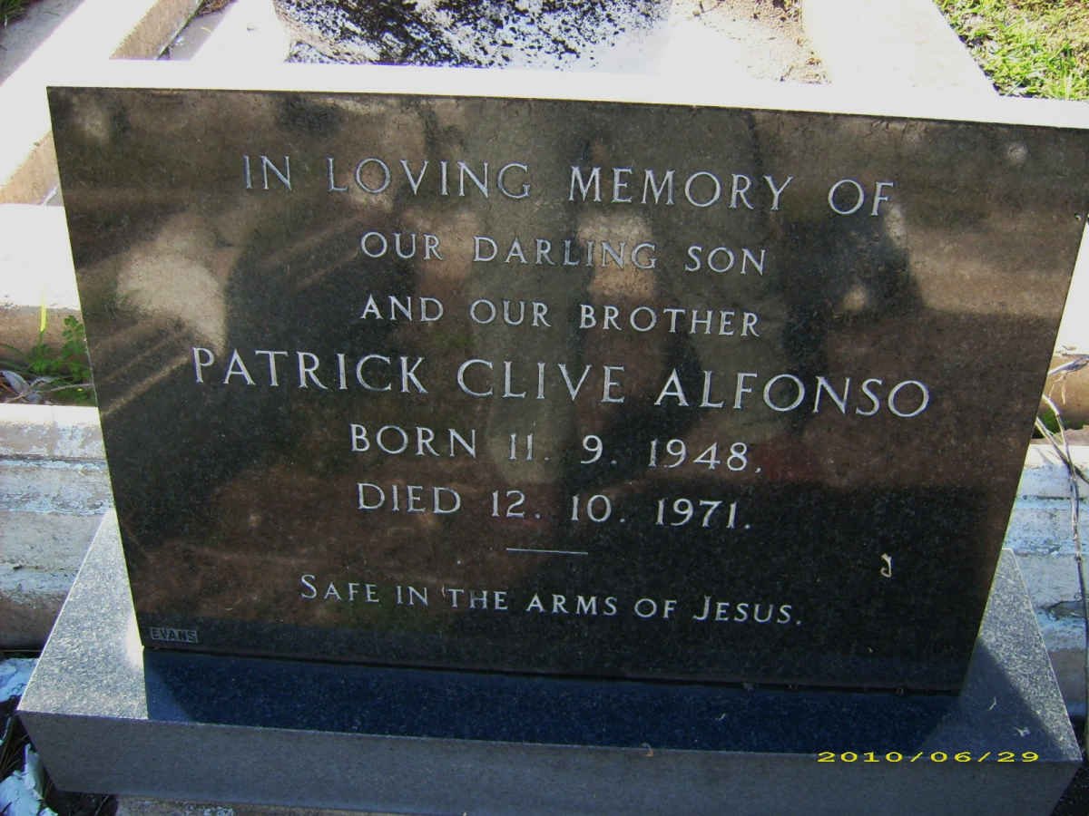 ALFONSO Patrick Clive 1948-1971