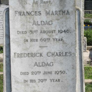 ALDAG Frederick Charles -1950 &amp; Frances Martha -1946 :: ALDAG R.V. -1941