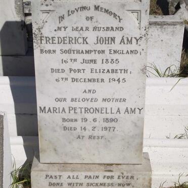 AMY Frederick John 1885-1945 &amp; Maria Petronella 1890-1977