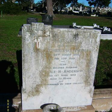 ANDERSON Wallace H. -1939  &amp; Susan Christina -1936