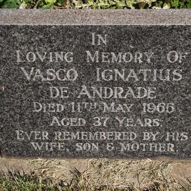 ANDRADE Vasco Ignatius, de -1965