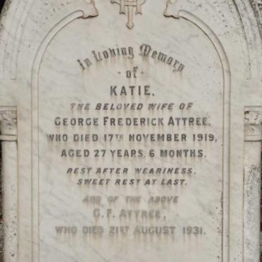 ATTREE George Frederick  -1931 &amp; Katie -1919