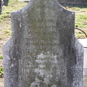 BAILEY Peter -1916 &amp; Mary Ann -1913