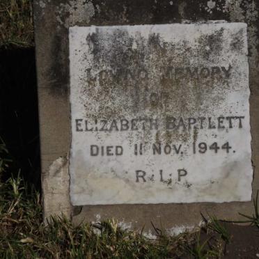 BARTLETT Elizabeth -1944