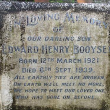 BOOYSEN Edward Henry 1921-1939