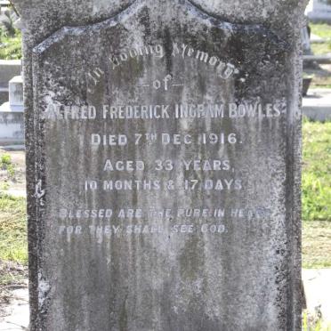 BOWLES Alfred Frederick Ingram -1916