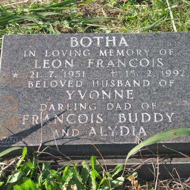 BOTHA Leon Francois 1951-1992