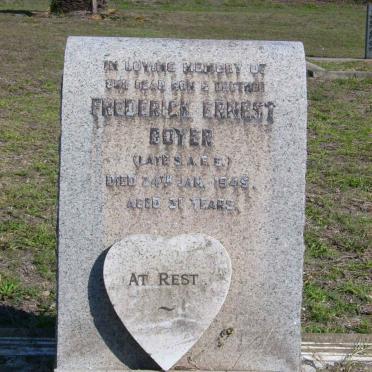 BOYER Frederick Ernest -1945