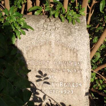BOWERS Herbert -1923
