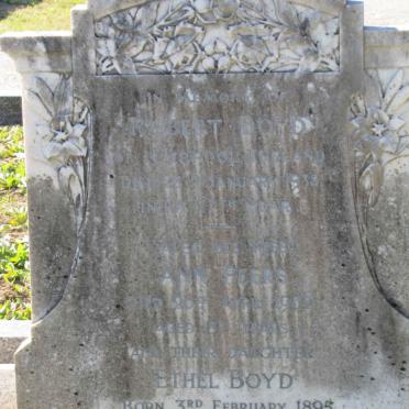 BOYD Robert -1938 &amp; Ann Peers -1952 :: BOYD Ethel 1895-1968