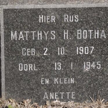 BOTHA Matthys H. 1907-1945 :: BOTHA Anette