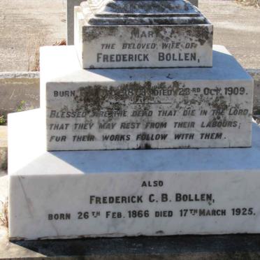BOLLEN Frederick C.B. 1866-1925 &amp; Mary 1873-1909